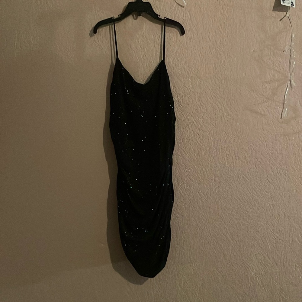 Black mini dress with sparkles